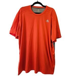 Adidas Climalite Shirt Mens 2XL Orange Athletic Performance Tee